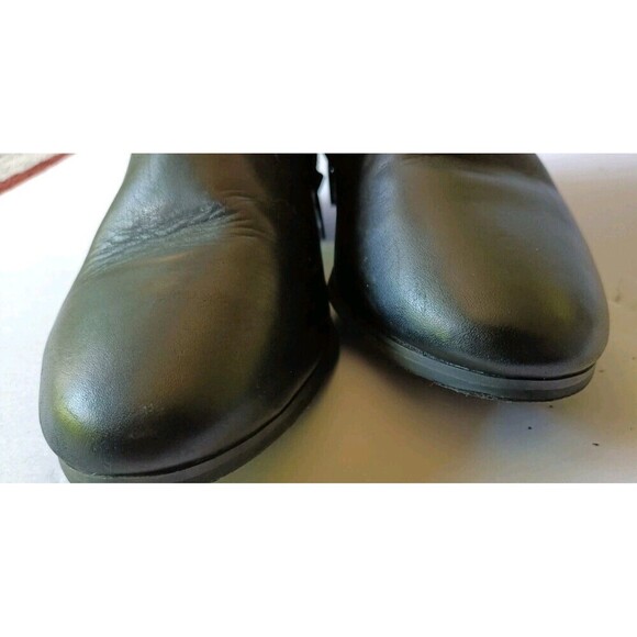 Jack Rogers Peyton Leather Ankle Boots Booties Size 8 Side Medallion Zipper - Picture 10 of 11